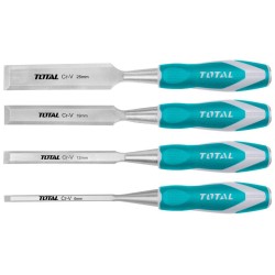 Dláta na dřevo, sada 4ks, industrial, CrV TOTAL