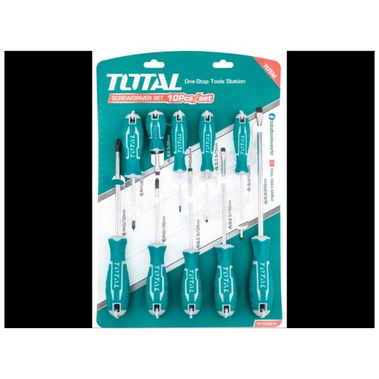 Skrutkovače, sada 10ks, priemyselné, CrV TOTAL