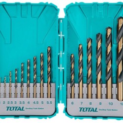 Súprava vrtákov do kovu, 1-12mm, 15ks, HSS TOTAL