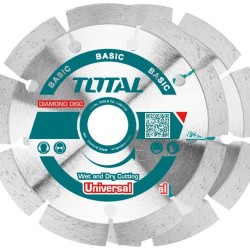 Segmentový diamantový rezací kotúč, 115x22,2mm, rezanie za sucha, TOTAL