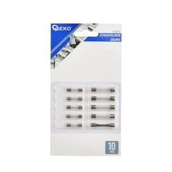 Sada sklenených poistiek 10ks GEKO Sada sklenených poistiek 10ks GEKO