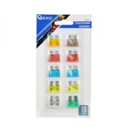 Automobilové štandardné poistky, sada 10ks GEKO Automobilové štandardné poistky, sada 10ks GEKO