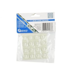 Samolepiace silikónové nábytkové nárazníky 12mm, 16ks GEKO