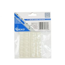 Samolepiace silikónové nábytkové nárazníky 10x10mm, 20ks GEKO