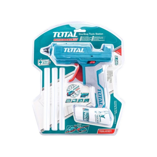 Batériová lepiaca pištoľ, 20V, 11.2 mm, bez batérie a nabíjačky, TOTAL