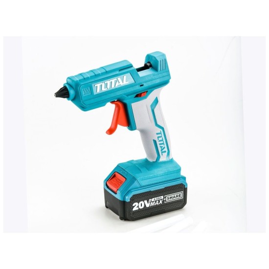 Batériová lepiaca pištoľ, 20V, 11.2 mm, bez batérie a nabíjačky, TOTAL