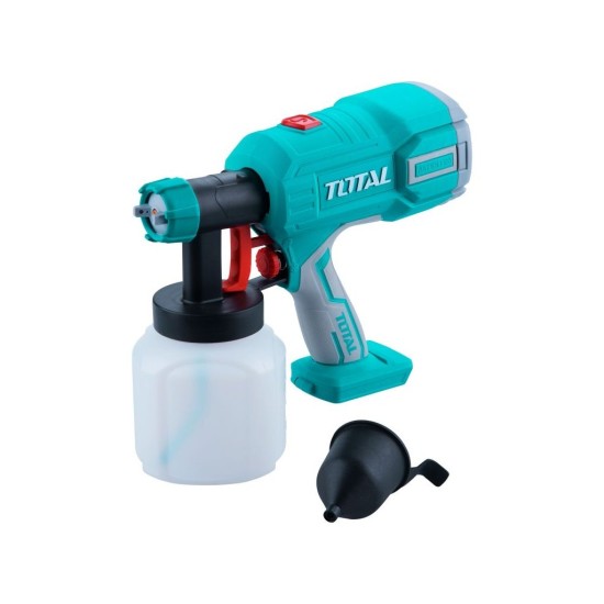 Aku stříkací pistole na barvu, 20V Li-ion, 2000mAh, bez baterie a nabíječky, TOTAL