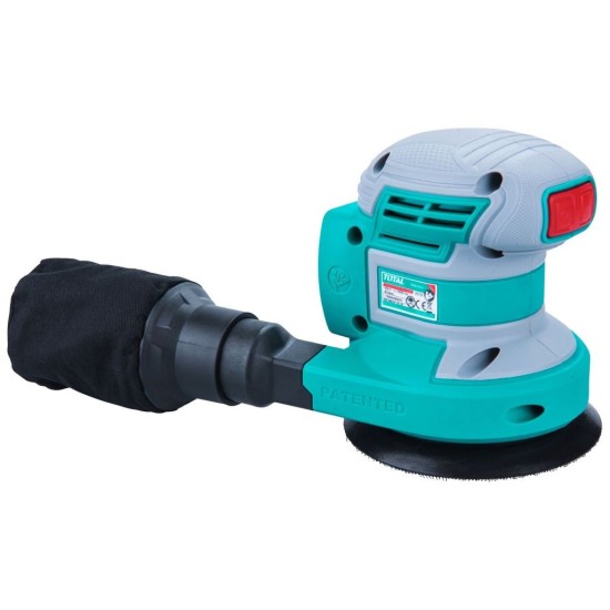 Aku excentrická bruska, 125mm, 20V Li-ion, 2000mAh, bez baterie a nabíječky, TOTAL