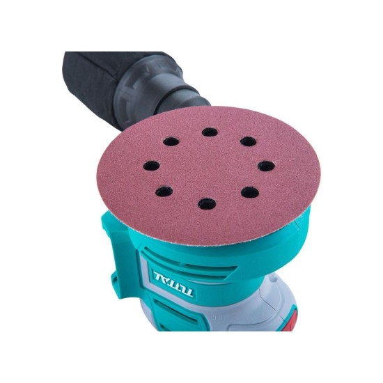 Aku excentrická bruska, 125mm, 20V Li-ion, 2000mAh, bez baterie a nabíječky, TOTAL