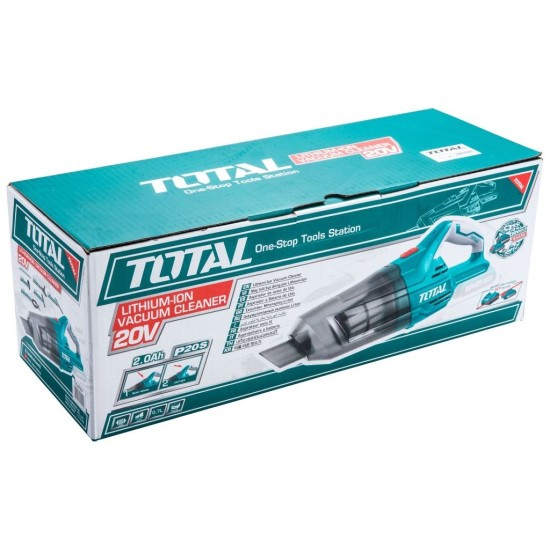 Aku ruční vysavač, 20V Li-ion, 2000mAh, bez baterie a nabíječky, TOTAL