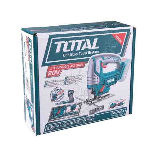 Aku přímočará pila, 20V Li-ion, 2000mAh, bez baterie a nabíječky, TOTAL Aku přímočará pila, 20V Li-ion, 2000mAh, bez baterie a nabíječky, TOTAL