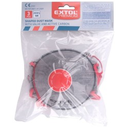 Respirátory sada 3ks s výdechovým ventilem a aktivním uhlíkovým filtrem, třída FFP3 NR, tvarované EXTOL PREMIUM