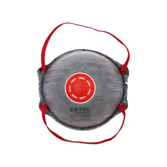 Respirátory sada 3ks s výdechovým ventilem a aktivním uhlíkovým filtrem, třída FFP3 NR, tvarované EXTOL PREMIUM