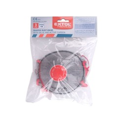 Respirátory sada 3ks s výdechovým ventilem a aktivním uhlíkovým filtrem, třída FFP3 NR, tvarované EXTOL PREMIUM