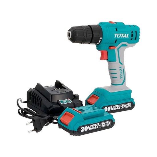 Akumulátorový vŕtací skrutkovač, 20V Li-ion (2x), 2000mAh, CELKOM