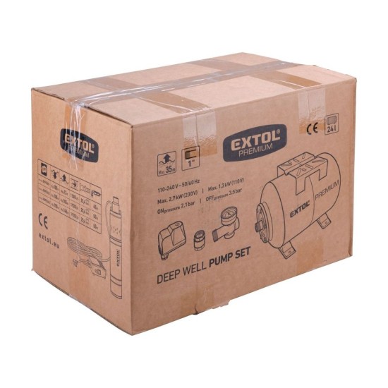 Vodné čerpadlo pre vrty, 24l, 4bar EXTOL PREMIUM Vodné čerpadlo pre vrty, 24l, 4bar EXTOL PREMIUM