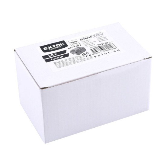 Akumulátorové SHARE20V, 20V Li-ion, 8000mAh EXTOL ENERGY