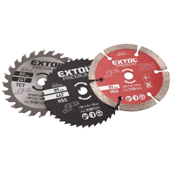 Laserová kotúčová píla, ponorná, 89mm, 705W EXTOL PREMIUM Laserová kotúčová píla, ponorná, 89mm, 705W EXTOL PREMIUM