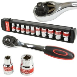 Nástrčné hlavy 8-24mm, 1/2", 10ks s račňou MAR-POL Nástrčné hlavy 8-24mm, 1/2", 10ks s račňou MAR-POL