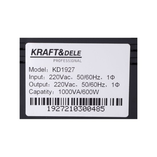 Záložný zdroj UPS 1000VA LED KRAFT&DELE
