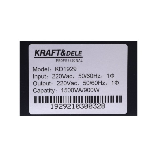 Záložný zdroj UPS 1500VA LCD KRAFT&DELE