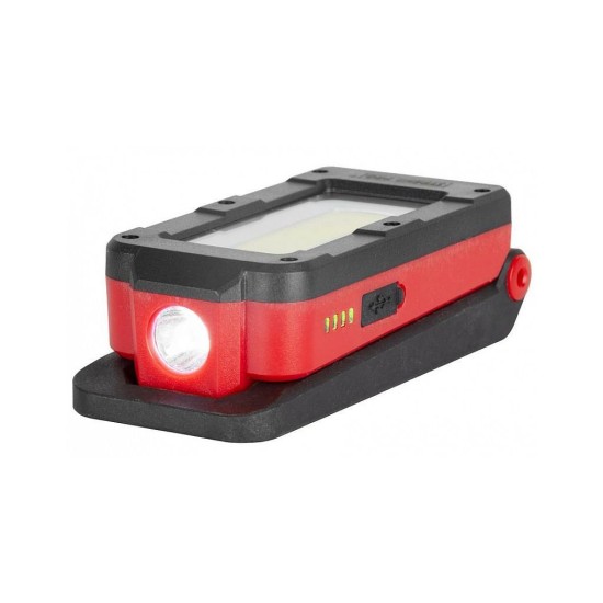 LED baterka Pracovná lampa MWL539, 100+250lm, COB 200lm, 2.2Ah, magnet, USB nabíjanie