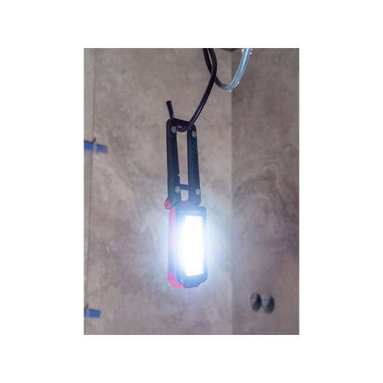 LED baterka Pracovná lampa MWL539, 100+250lm, COB 200lm, 2.2Ah, magnet, USB nabíjanie