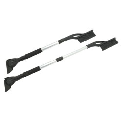 ČIERNA teleskopická škrabka s kefou 77-100cm COMPASS