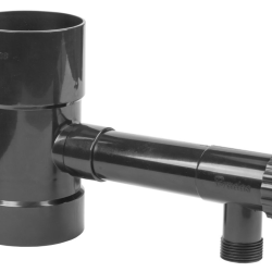 Zberač dažďovej vody s ventilom 100mm, čierny