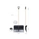 ALPINUS ECO Snow Rake Matte Black, 38,5x55cm, drevená rukoväť ALPINUS ECO Snow Rake Matte Black, 38,5x55cm, drevená rukoväť