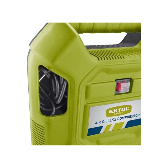 Bezolejový kompresor, 180l/min, 1100W EXTOL CRAFT Bezolejový kompresor, 180l/min, 1100W EXTOL CRAFT