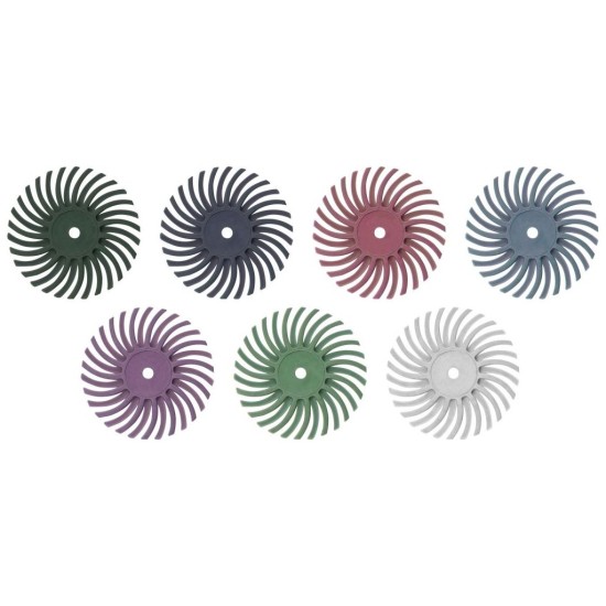 Kotúče s radiálnymi štetinami, sada 52ks, P80, P120, P220, P400, P600, P1000, P2500 EXTOL PREMIUM