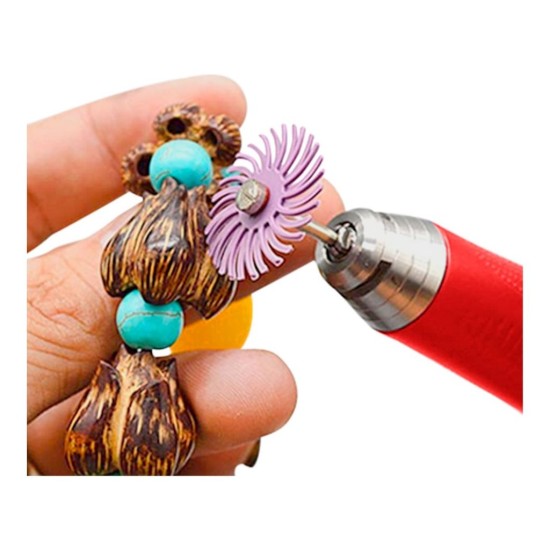 Kotúče s radiálnymi štetinami, sada 52ks, P80, P120, P220, P400, P600, P1000, P2500 EXTOL PREMIUM