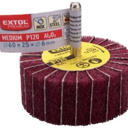 Korundový brúsny rúnový kotúč na stopke, Ø 60x25x6mm EXTOL PREMIUM