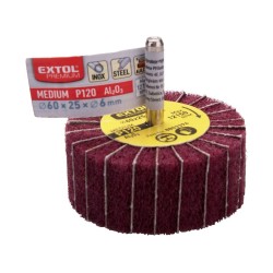 Korundový brúsny rúnový kotúč na stopke, Ø 60x25x6mm EXTOL PREMIUM