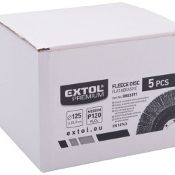 Korundový brúsny rúnový kotúč P120, 125x15mm EXTOL PREMIUM Korundový brúsny rúnový kotúč P120, 125x15mm EXTOL PREMIUM