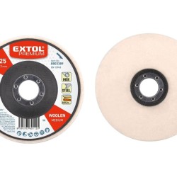 Leštiace koliesko plsť/plsť, po celom obvode rovné, 125x15mm EXTOL PREMIUM