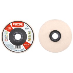Leštiace koliesko plsť/plsť, po celom obvode rovné, 125x15mm EXTOL PREMIUM