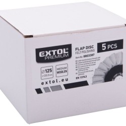 Lamelový kotúč, leštiaca plsť, 125x12mm EXTOL PREMIUM Lamelový kotúč, leštiaca plsť, 125x12mm EXTOL PREMIUM