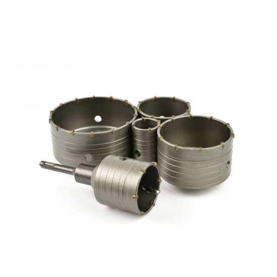 Korunkové vrtáky do betónu SDS PLUS, 40-125mm, sada 6ks GEKO Korunkové vrtáky do betónu SDS PLUS, 40-125mm, sada 6ks GEKO