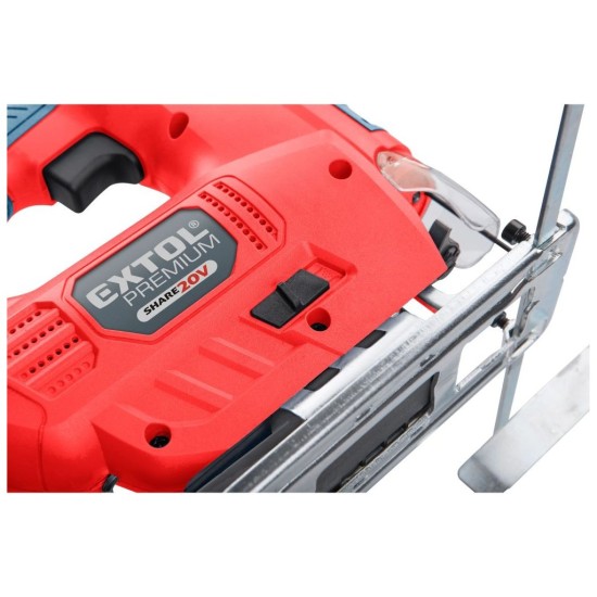 Akumulátorová SHARE20V s priamou pílou, 20V Li-ion, bez akumulátora a nabíjačky EXTOL PREMIUM Akumulátorová SHARE20V s priamou pílou, 20V Li-ion, bez akumulátora a nabíjačky EXTOL PREMIUM
