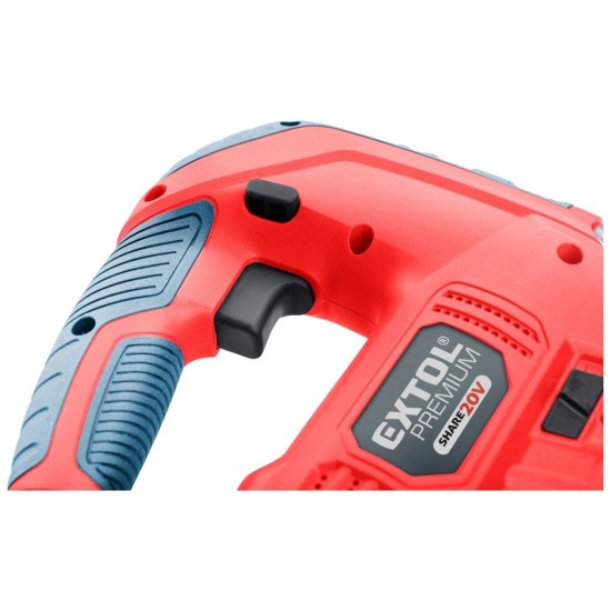 Akumulátorová SHARE20V s priamou pílou, 20V Li-ion, bez akumulátora a nabíjačky EXTOL PREMIUM Akumulátorová SHARE20V s priamou pílou, 20V Li-ion, bez akumulátora a nabíjačky EXTOL PREMIUM