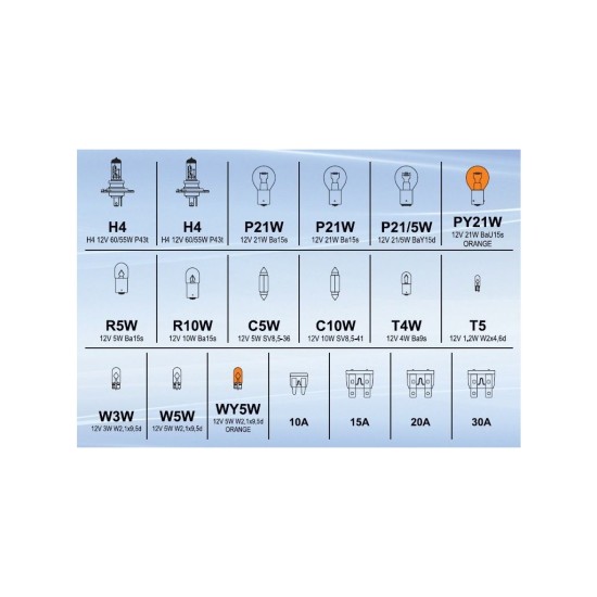Žiarovky 12V servisná skrinka MEGA H4+H4+poistky COMPASS Žiarovky 12V servisná skrinka MEGA H4+H4+poistky COMPASS