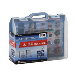 Žiarovky 12V servisná skrinka MEGA H4+H4+poistky COMPASS Žiarovky 12V servisná skrinka MEGA H4+H4+poistky COMPASS