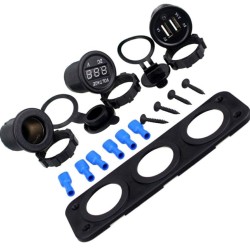 Zásuvka zapaľovača cigariet 12V, 2xUSB 5V, voltmeter KAXL Zásuvka zapaľovača cigariet 12V, 2xUSB 5V, voltmeter KAXL