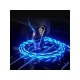 Magnetický USB nabíjací kábel s LED podsvietením, 3v1, 1m, modrý KAXL Magnetický USB nabíjací kábel s LED podsvietením, 3v1, 1m, modrý KAXL