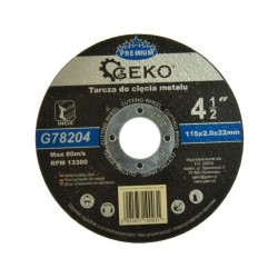 Rezací kotúč na oceľ, nehrdzavejúca oceľ, 115x2,0x22mm GEKO PREMIUM Rezací kotúč na oceľ, nehrdzavejúca oceľ, 115x2,0x22mm GEKO PREMIUM