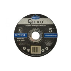 Rezací kotúč na oceľ, nehrdzavejúca oceľ, 125x2,0x22mm GEKO PREMIUM