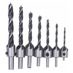 Vrtáky do dreva 3-10mm s nastaviteľným zahĺbením, sada 7ks POWERMAT