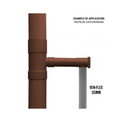 Zberač dažďovej vody s ventilom 90mm, hnedý Zberač dažďovej vody s ventilom 90mm, hnedý